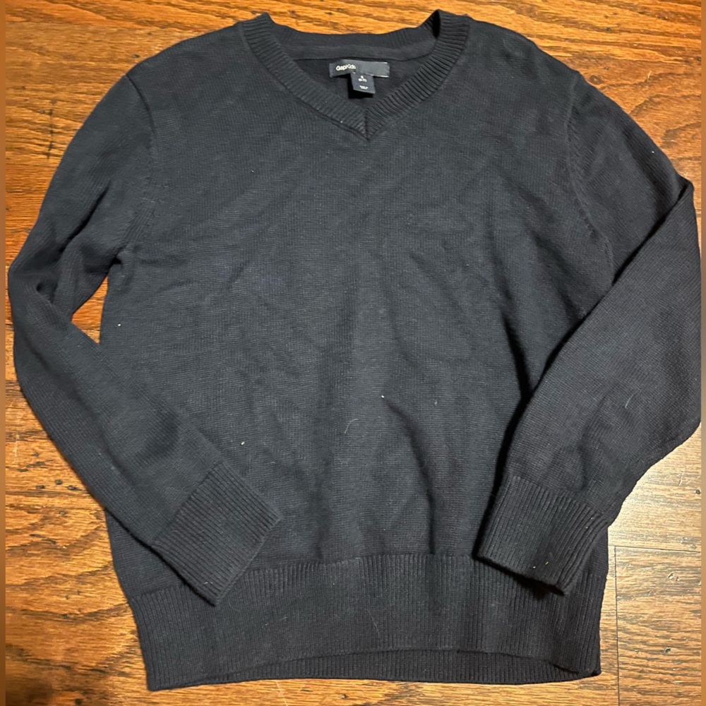 ⭐️ Gap Boy Navy Blue V Neck Pull Over Sweater 6/7